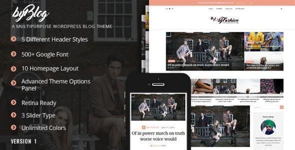 Byblog 1.1.8 - Responsive WordPress Blog Theme