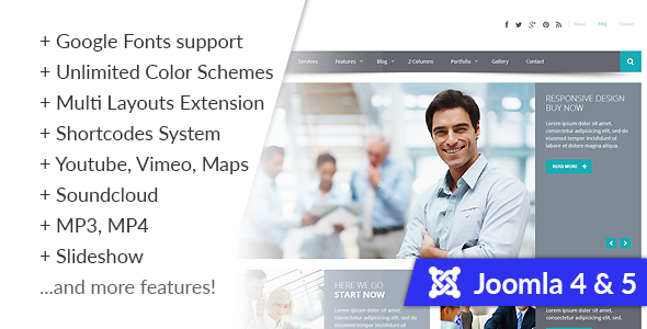 Cacoon  Responsive Business Joomla 3 4 & 5 Template