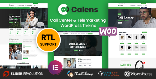 Calens 2.2.0 - Call Center Services WordPress Theme