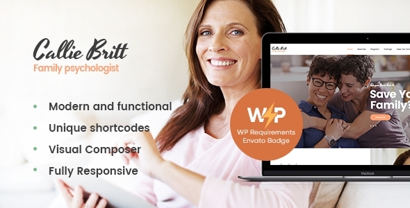 Callie 1.2.4 - Britt  Family Counselling Psychology WordPress Theme