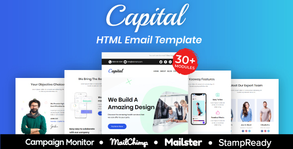 Capital 1.1.0 - Multipurpose Responsive Email Template 30 Modules Mailchimp