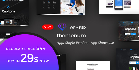 Capitona 3.4 - App Landing WordPress Theme