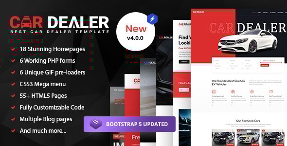 Car Dealer 4.0.1 - Automotive Responsive HTML5 Template
