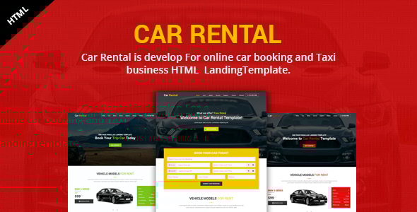Car Rental Landing HTML Template