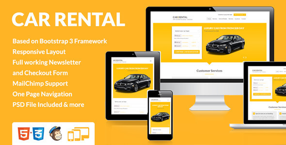 Car 1 - Rental Landing Page