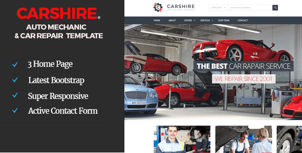 Car Shire  Auto Mechanic & Car Repair  Template