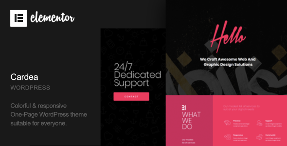 Cardea 6.9 - Portfolio One Page WordPress Theme