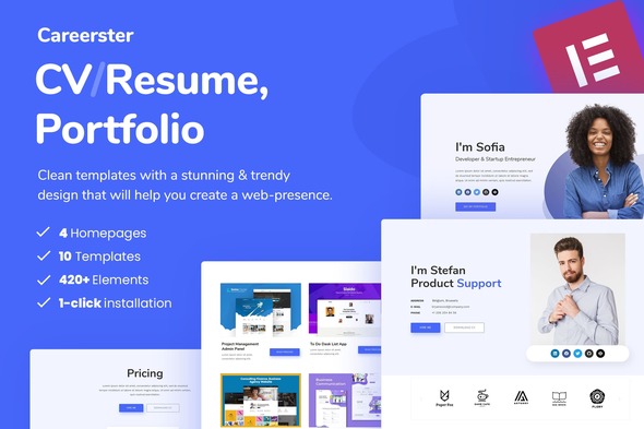 Careerster - CVResume Elementor Template Kit