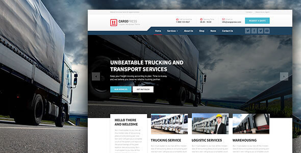 CargoPress 7 - WordPress Theme for Logistics Warehouse and Transport Websites
