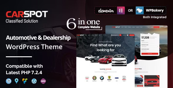 CarSpot 6 - Dealership Wordpress Classified Theme
