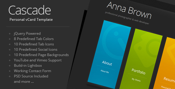 Cascade 10.05.2014 - Responsive Personal vCard Template