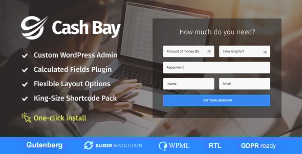 Cash Bay 1.2.7 - Banking and Payday Loans WordPress Theme