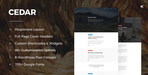 Cedar 5.1.0 - Responsive WordPress Blog Theme