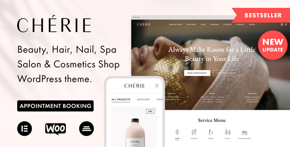 Chérie 5.4 - Beauty Salon Spa WordPress