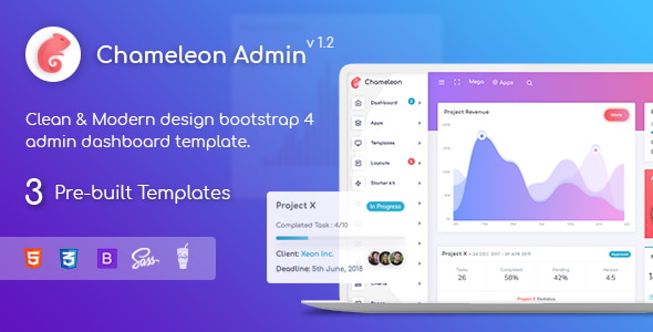 Chameleon Admin 4.3.1 - Modern Bootstrap 4 WebApp & Dashboard HTML Template  UI Kit