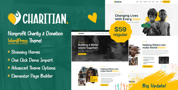 Charitian 2.6.2 - NonProfit Charity WordPress Theme