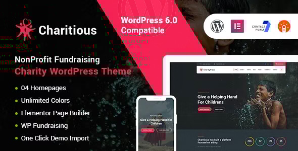 Charitious 3.6.1 - NonProfit Fundraising Charity WordPress Theme