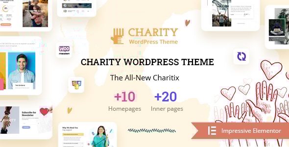 Charitix 1 Nonprofit Charity WordPress Theme