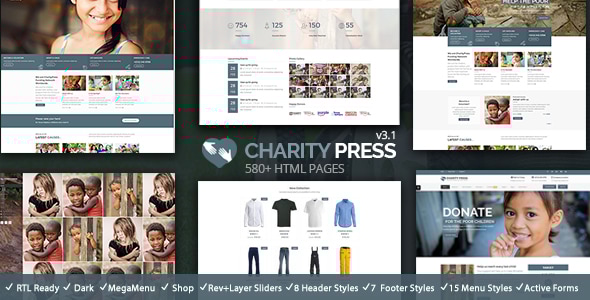 Charity 3.1 - Press HTML Template