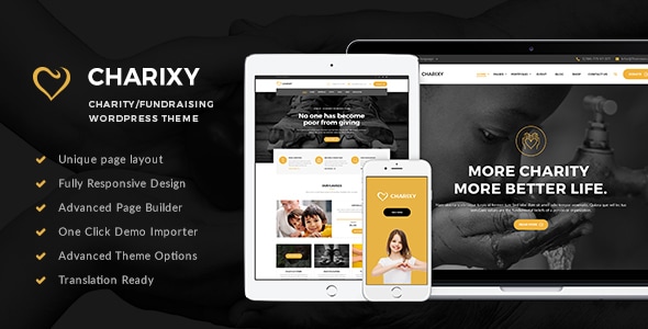 Charixy 3.0 - CharityFundraising WordPress Theme