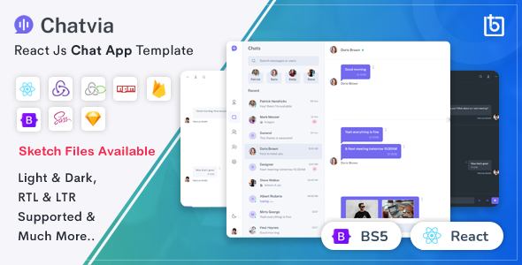Chatvia 2.5.0 - React Chat App Template