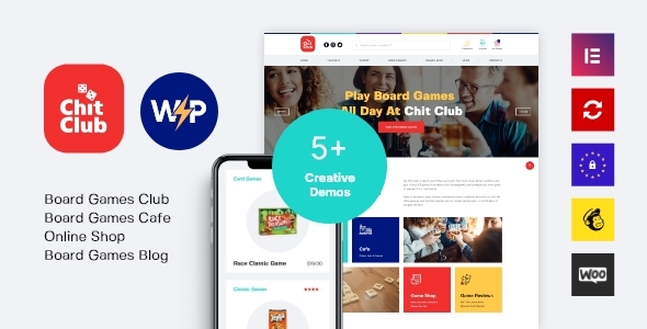 Chit 1.1.16 - Club  Board Games Club & Anticafe WordPress Theme