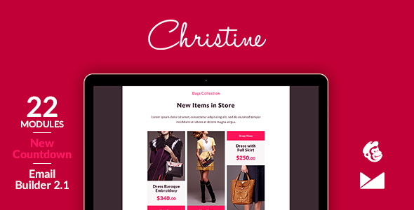 Christine Email Template  Online Emailbuilder 2.1