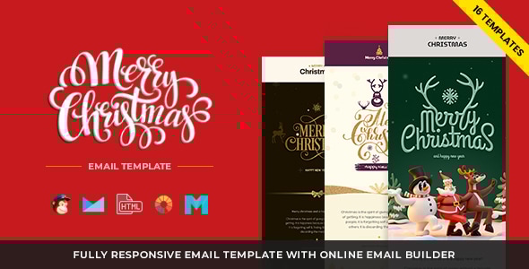 Christmas 2.0 - and New Year Responsive Email Template with Builder