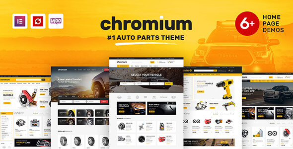 Chromium 6.8 Auto Parts Shop WordPress Elementor Theme