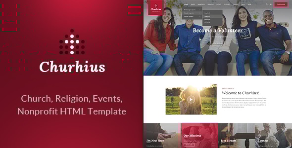 Churhius 1.0 - Religion HTML Website Template