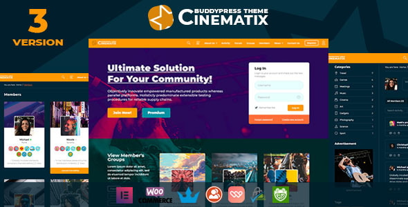 Cinematix 10 - BuddyPress Nouveau Membership Theme