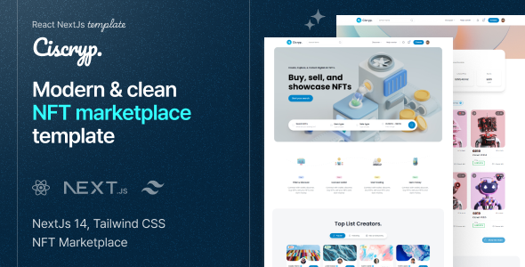 Ciscryp - NFT Marketplace NextJs React Template