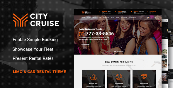 City Cruise 1.8 - Limousine and Car Rental WordPress Theme