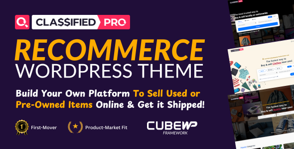ClassifiedPro 1.0.15 - reCommerce WordPress Theme