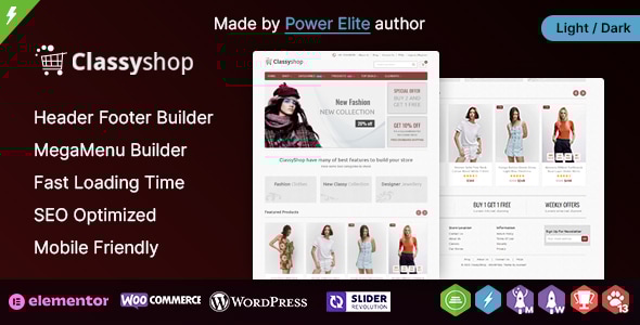 ClassyShop WP 3.4.0 - Elementor WooCommerce Responsive Theme