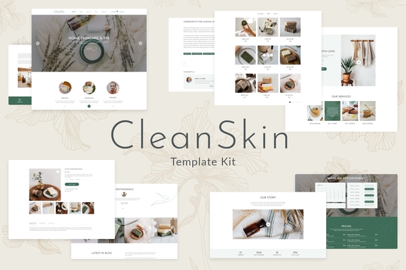 CleanSkin  Handmade Organic Soap & Natural Cosmetics Template Kit