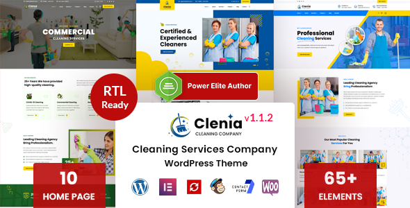 Clenia 1.0.9 - Cleaning Services WordPress Theme