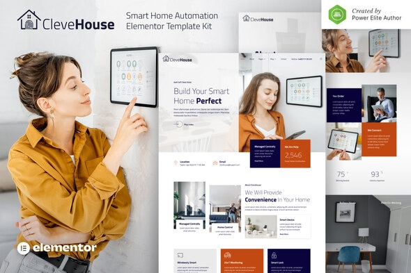 Clevehouse  Smart Home Automation Elementor Template Kit