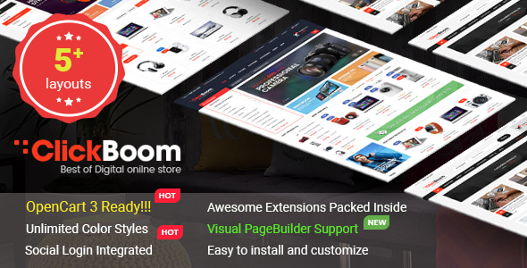 ClickBoom 1.1.0 - Advanced OpenCart 3 & 2.3 Shopping Theme With Mobile-Specific Layouts