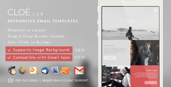 Cloe 2.0.1 - Responsive Email Template  Builder Access