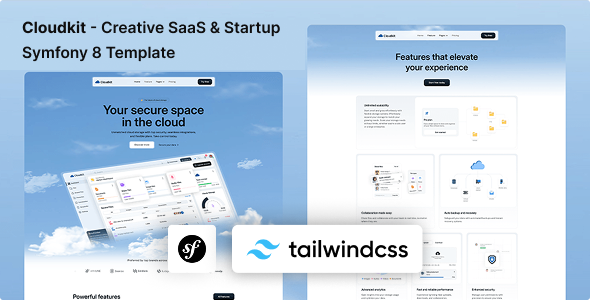 Cloudkit - Creative SaaS & Startup Symfony 8 & Tailwind CSS 4 Template
