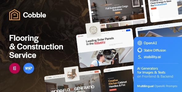 Cobble 1.11 - Flooring & Construction WordPress Theme  AI