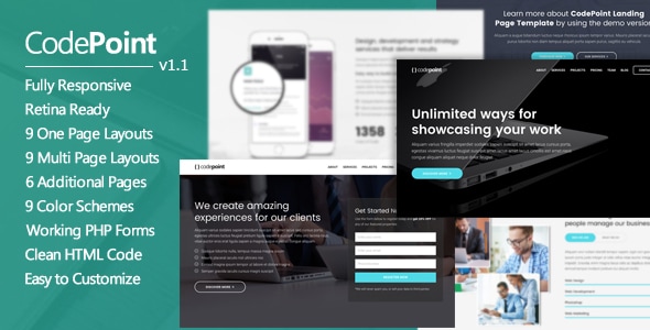 CodePoint 1.1 - Premium Multi-Purpose Landing Page