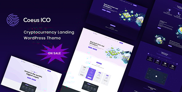 Coeus 8.0.1 - Cryptocurrency Landing Page WordPress Theme