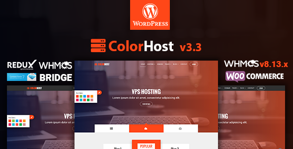 ColorHost 3.3 - Responsive Web Hosting and WHMCS WordPress Theme