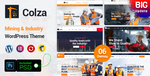 Colza 3.4 - Mining & Industry WordPress Theme