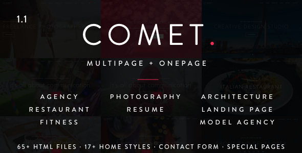 Comet 1.1.3 - Creative Multi-Purpose HTML Template