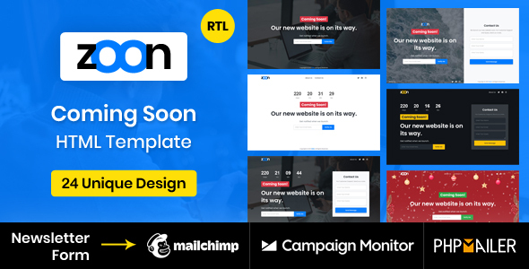 Coming Soon Template  Christmas Layout