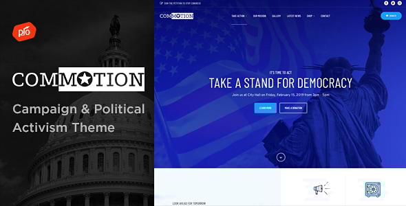 Commotion 2.3 - Campaign & Political Activism Wordpress Theme