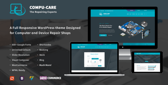 Compu-Care 1.2.3 - Computer & Mobile Repair Shop  WordPress Theme